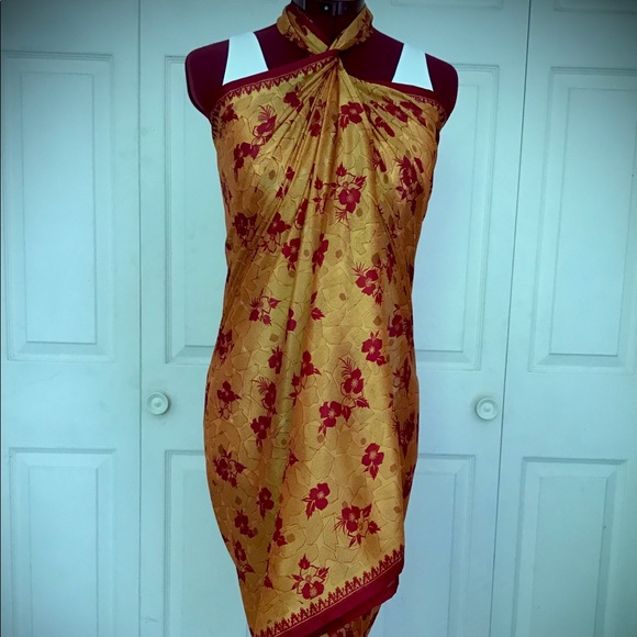 NWOT Handmade Sarong made from Vintage Sari Fabric - Picture 3 of 7